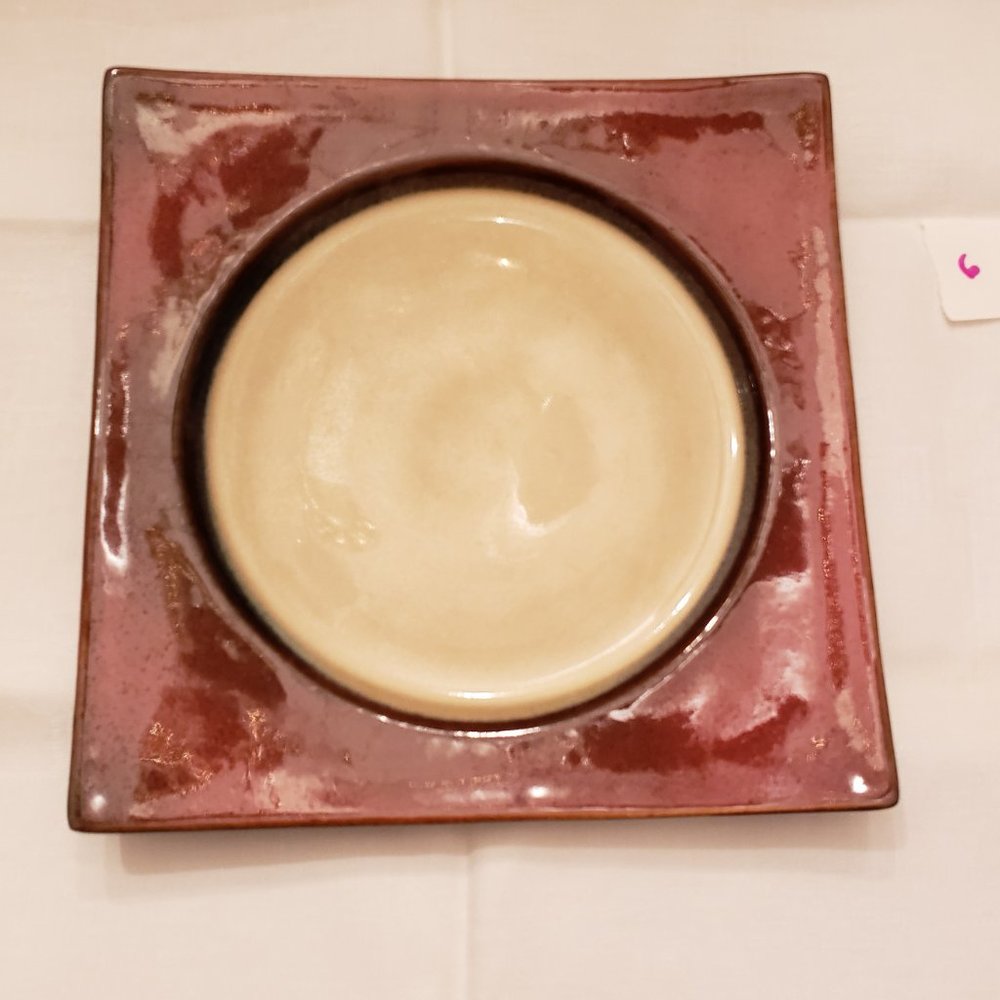 Mikasa Solstice Ruby Red Stoneware Salad Plate Very Good Preowned 6